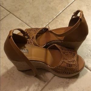 New brown platform sandals